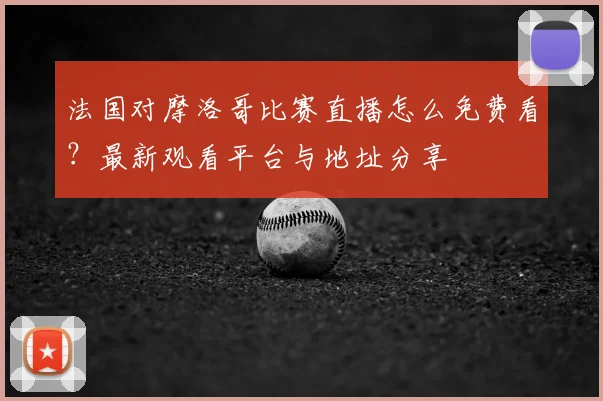 法国对摩洛哥比赛直播怎么免费看？最新观看平台与地址分享