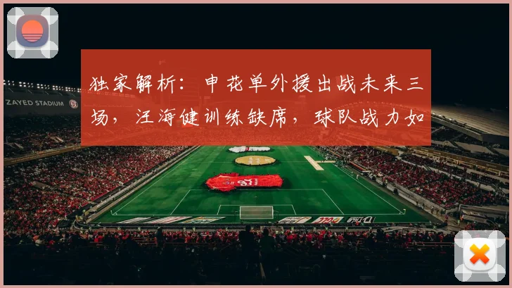 独家解析：申花单外援出战未来三场，汪海健训练缺席，球队战力如何调整？